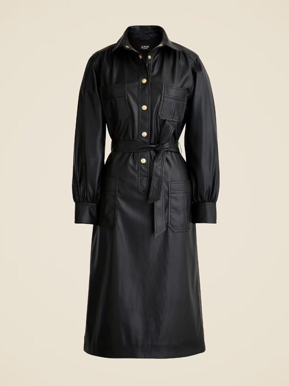 J.Crew Faux Leather Shirtdress Size 20 EUC